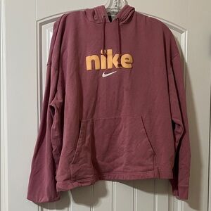 Nike Burgundy Hoodie with Logo